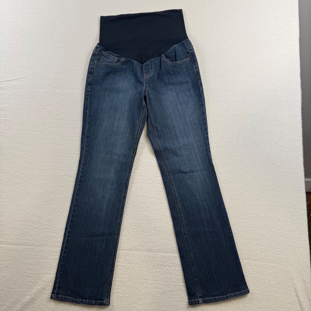 Three Seasons Maternity Bootcut Denim Jeans Dark Wash Stretch  XS